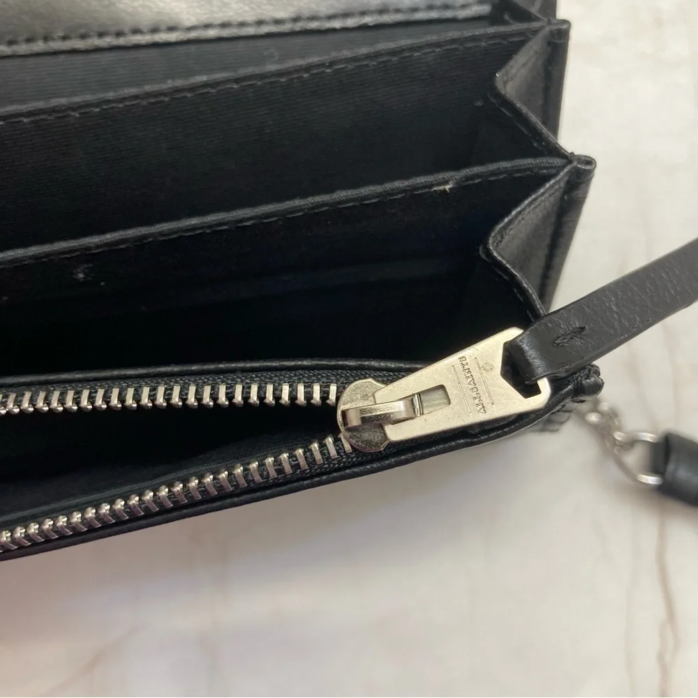 All saints black Justine quilted leather crossbody wallet bag